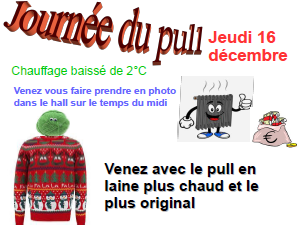 Journée du Pull, le 16 décembre